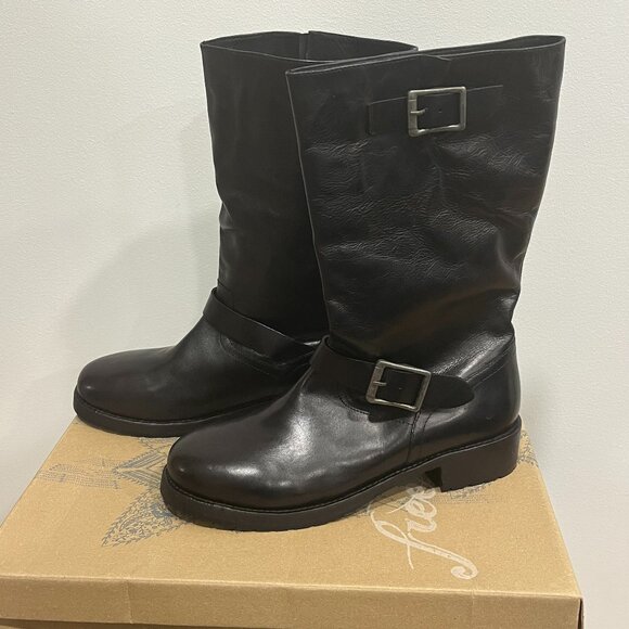 Free People - Ride or Die Engineer Boot - Black - NIB - Women's US 10 - Picture 1 of 7